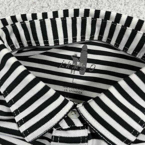Johnnie O Polo Shirt Mens L Stripe Chicago Blackhawks Performance Stretch Golf - Picture 3 of 11